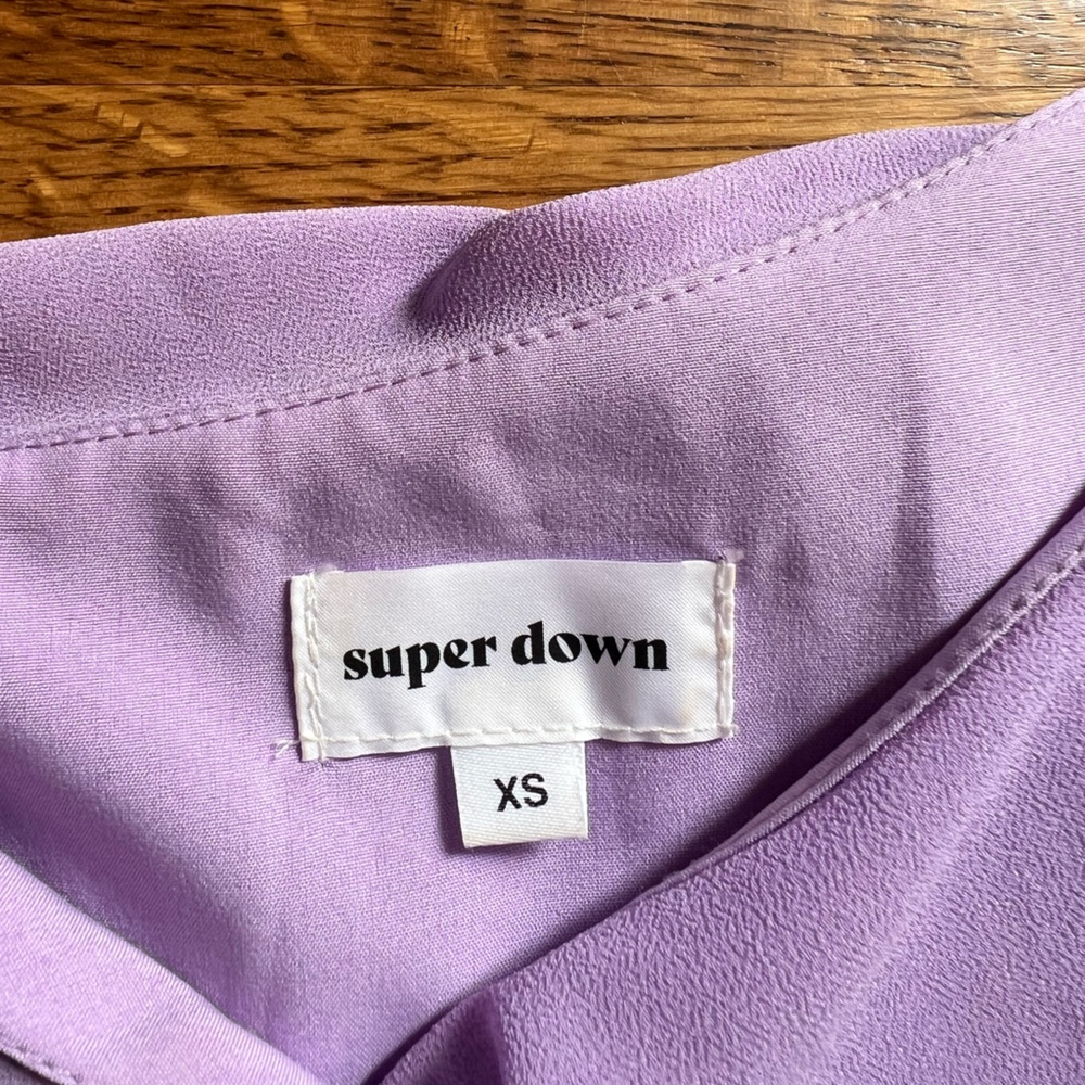 Asymmetrical Purple Superdown Romper - image 4